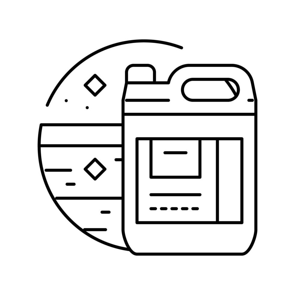 ilustración de vector de icono de línea de detergente limpiador de piso