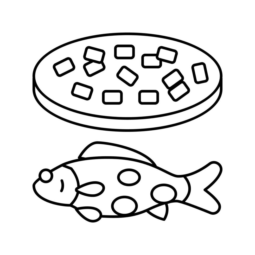 streptococcus iniae fish line icon vector illustration