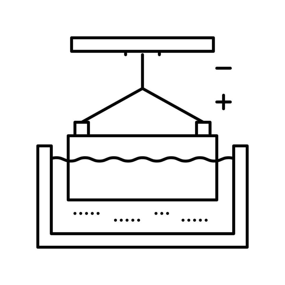 ilustración de vector de icono de línea de galvanización de metal