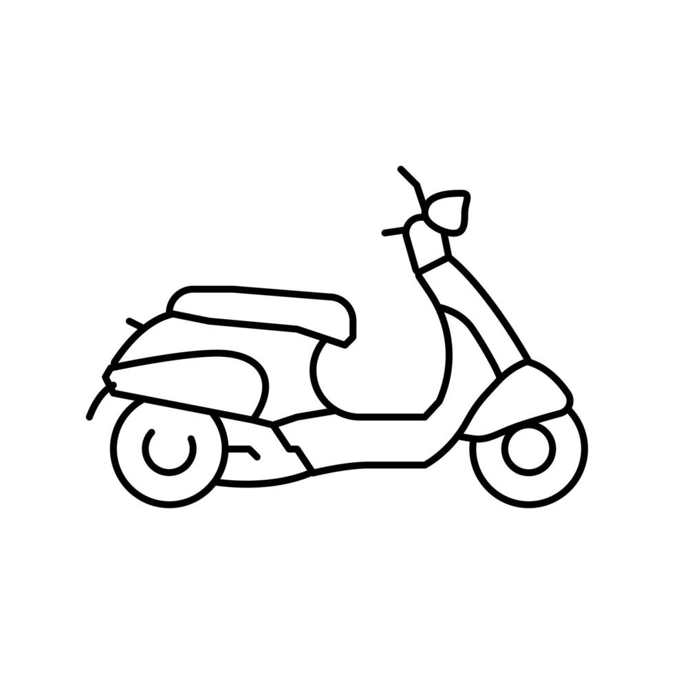 scooter transport line icon vector illustration