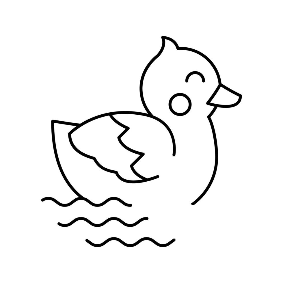 bathtub toys line icon vector illustration
