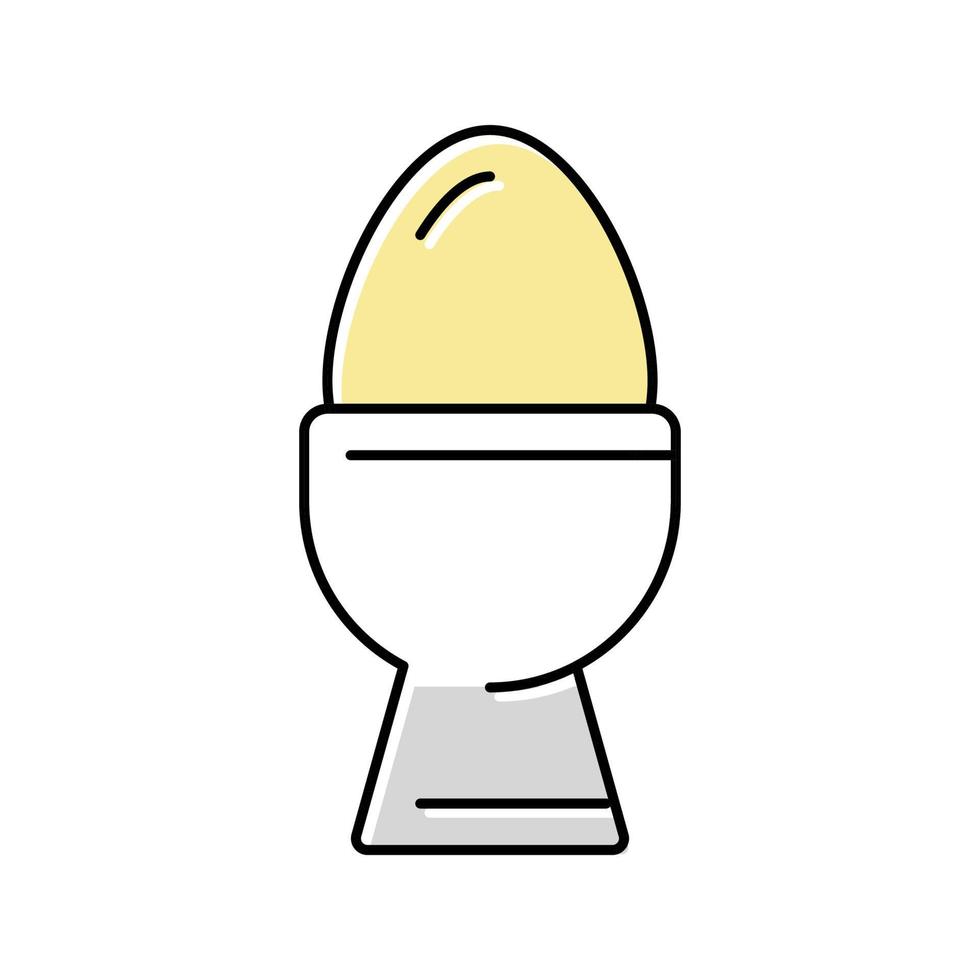 Ilustración de vector de icono de color de taza de huevo