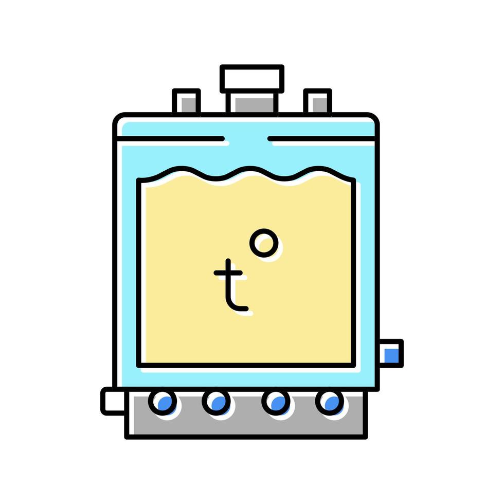 warming tank for preparing cheese color icon vector illustration