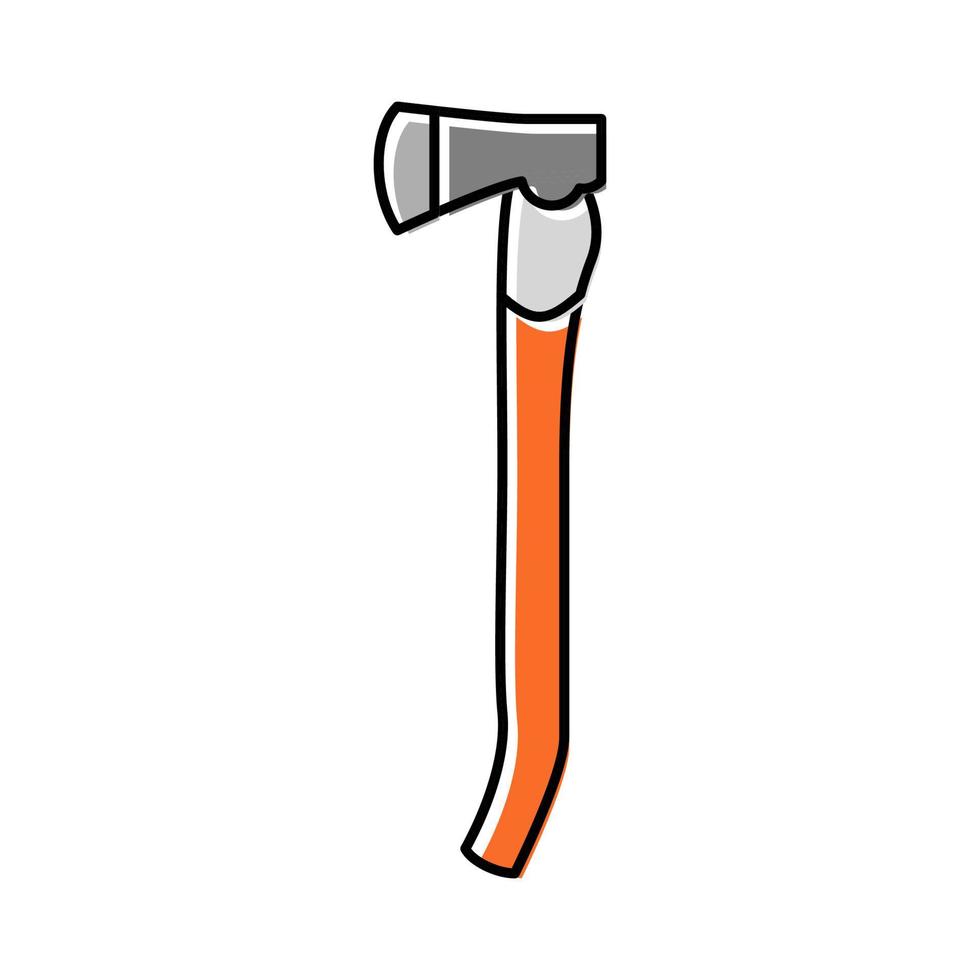 forest axe hatchet color icon vector illustration