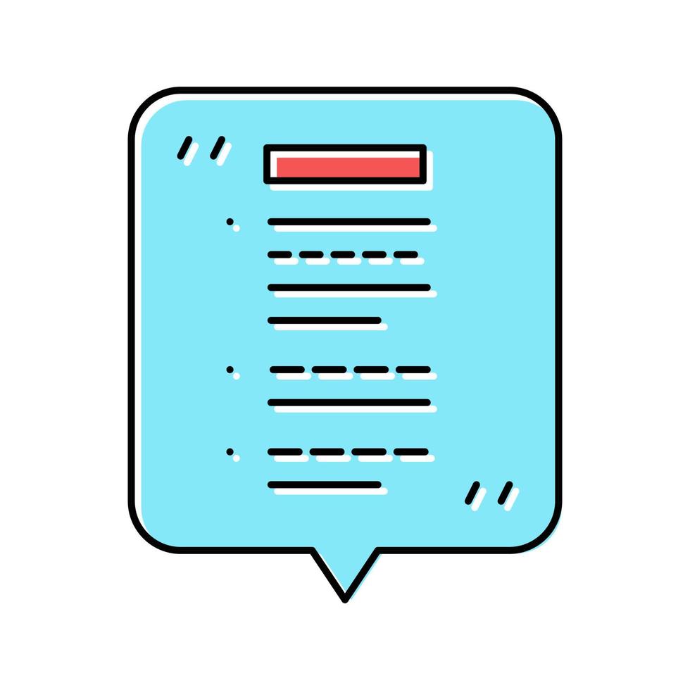 oral report color icon vector illustration