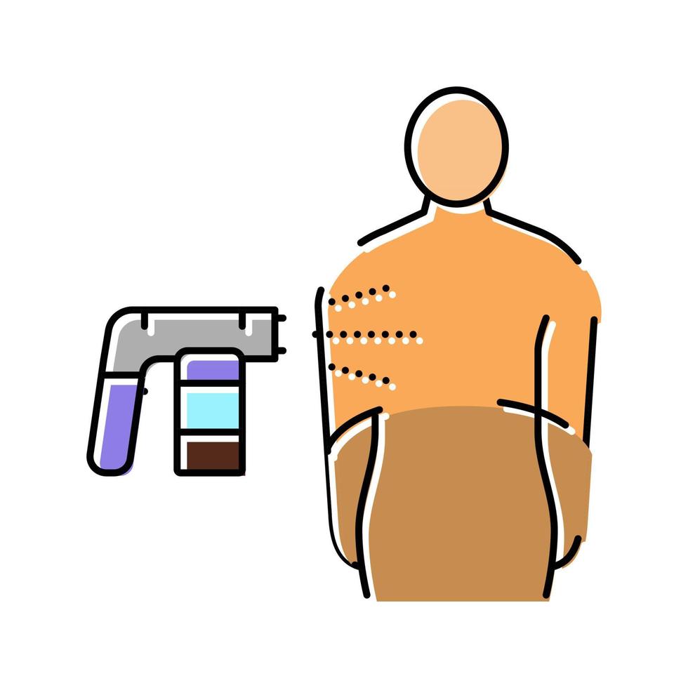 body tan paint color icon vector illustration