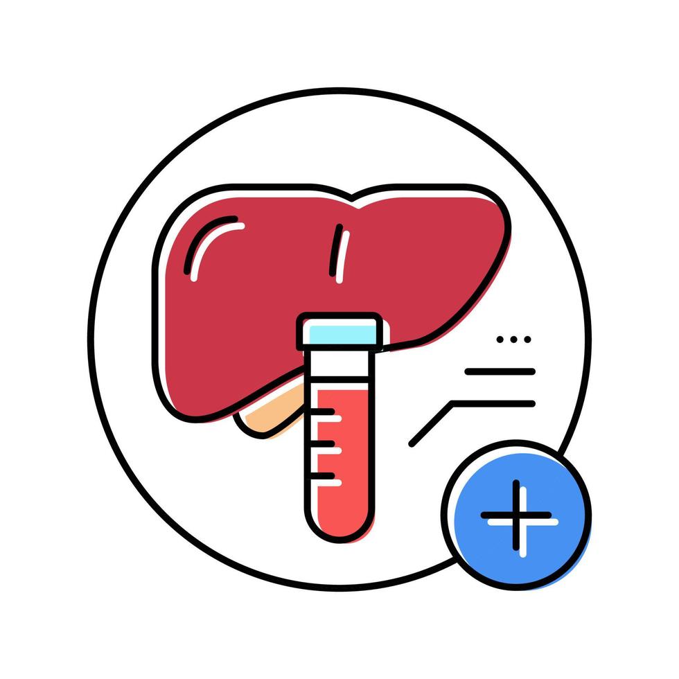 liver function tests health check color icon vector illustration