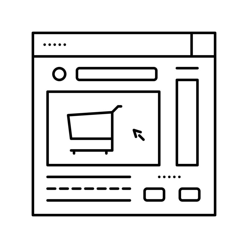 online order line icon vector illustration