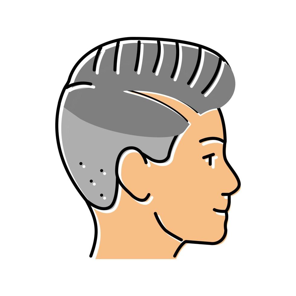 elegance man hairstyle color icon vector illustration