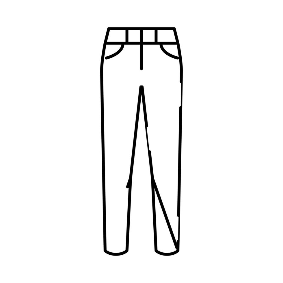 pantalones de cintura alta ropa línea icono vector ilustración