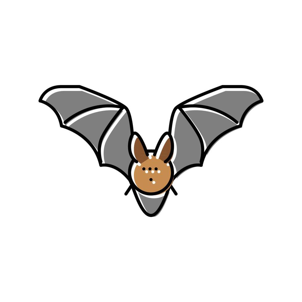 bat animal in zoo color icon vector illustration