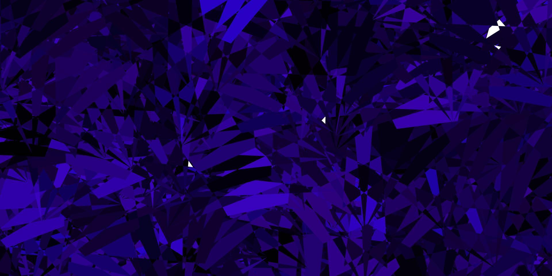 Dark Purple, Pink vector background with triangles.