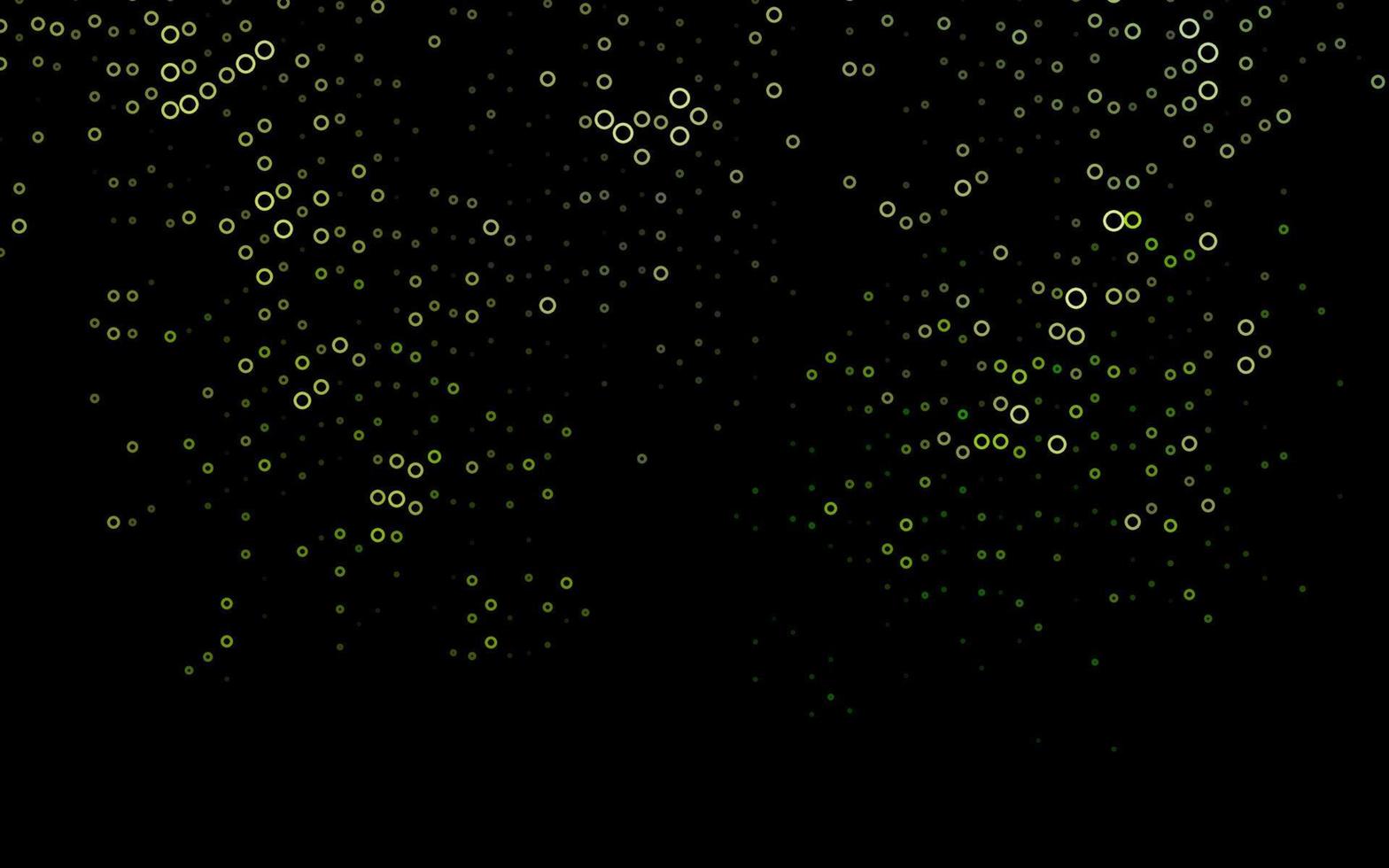 Dark Green vector pattern with spheres.