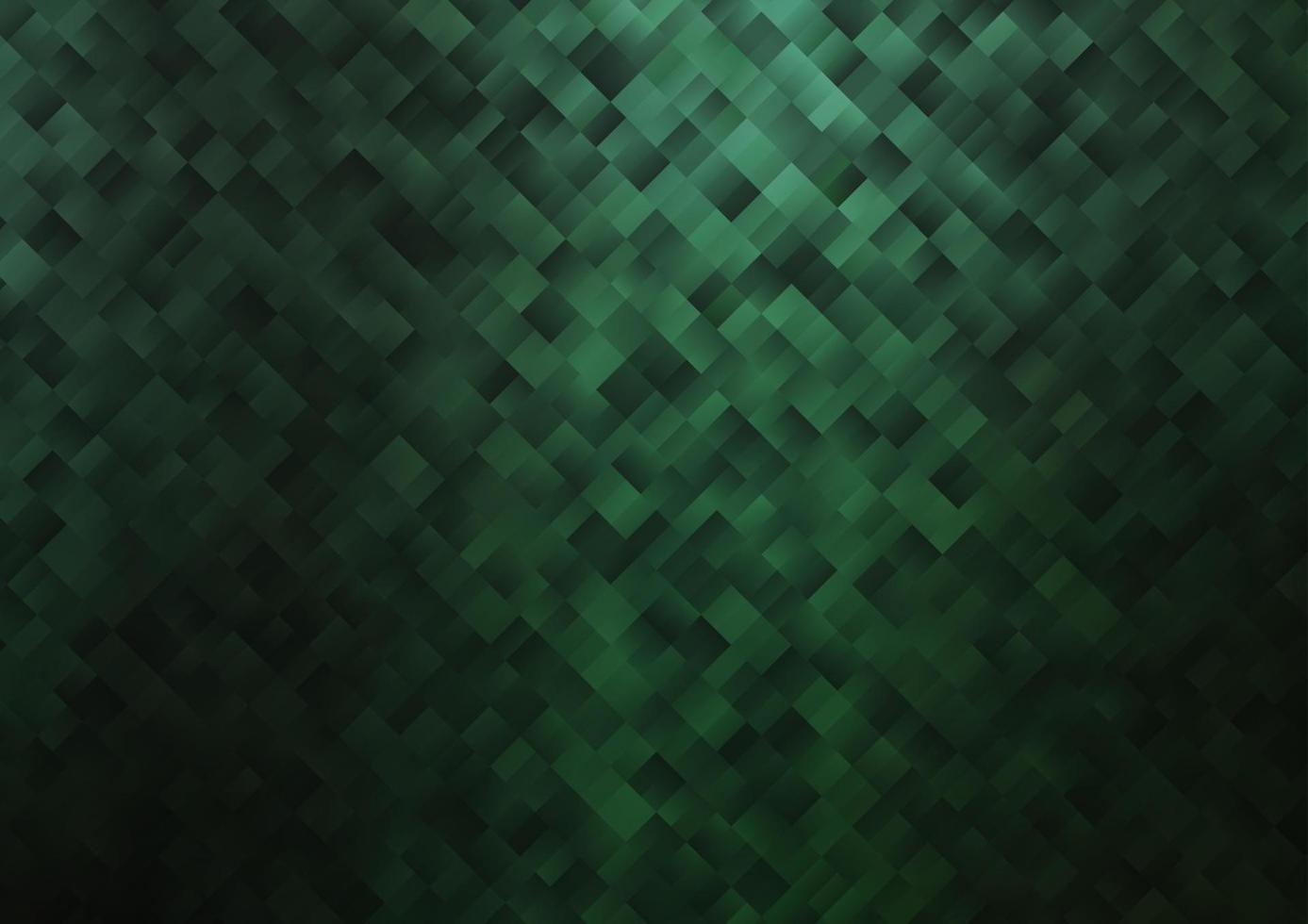 textura de vector verde oscuro en estilo rectangular.