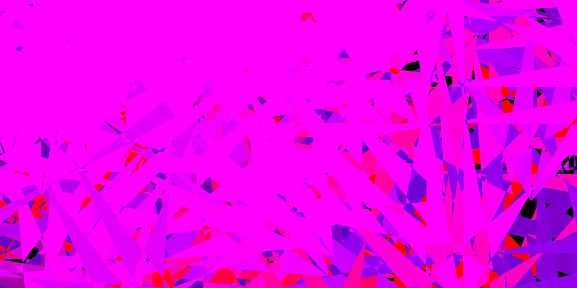 Light purple, pink vector pattern with polygonal shapes.