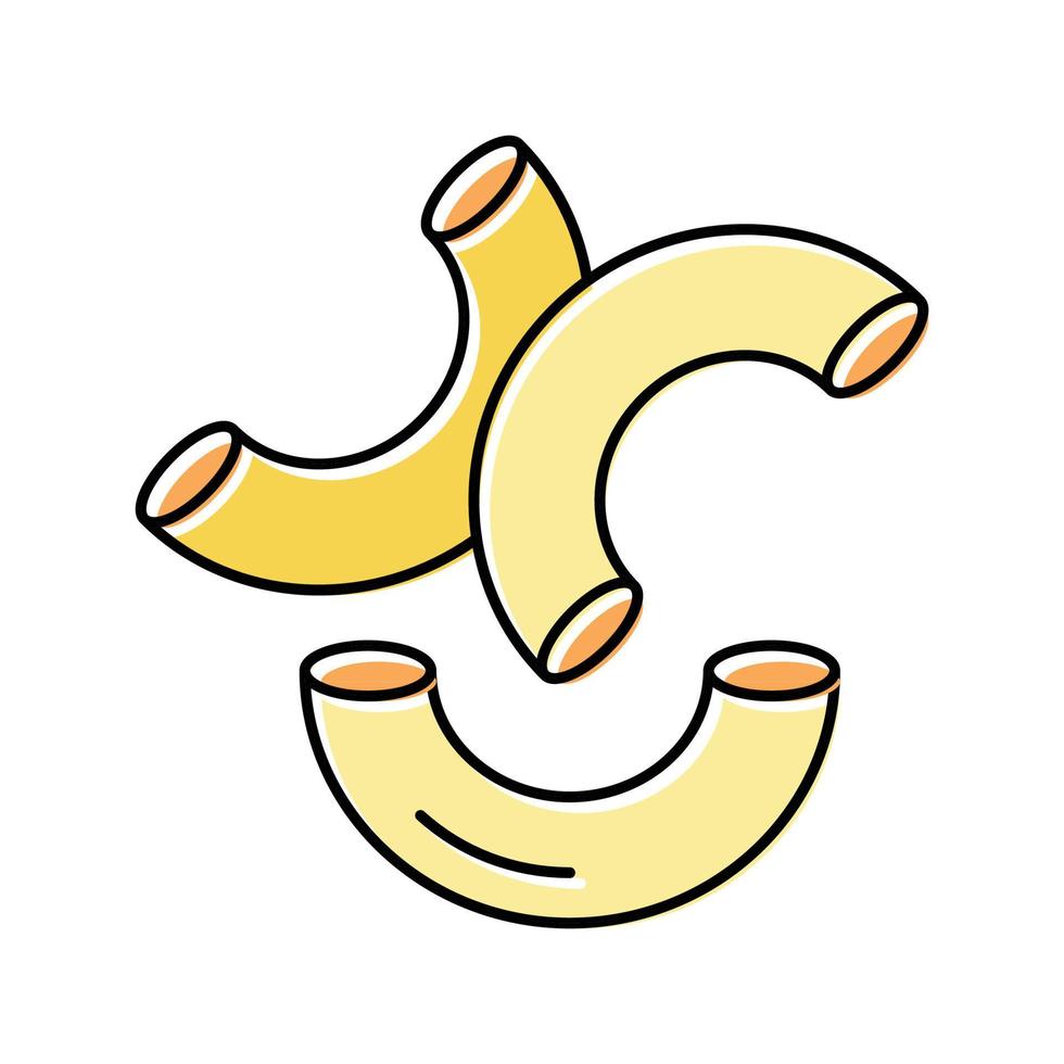 macaroni pasta color icon vector illustration