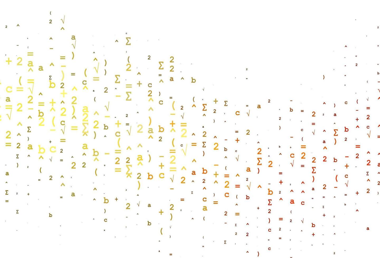 Light Orange vector texture with mathematic symbols.