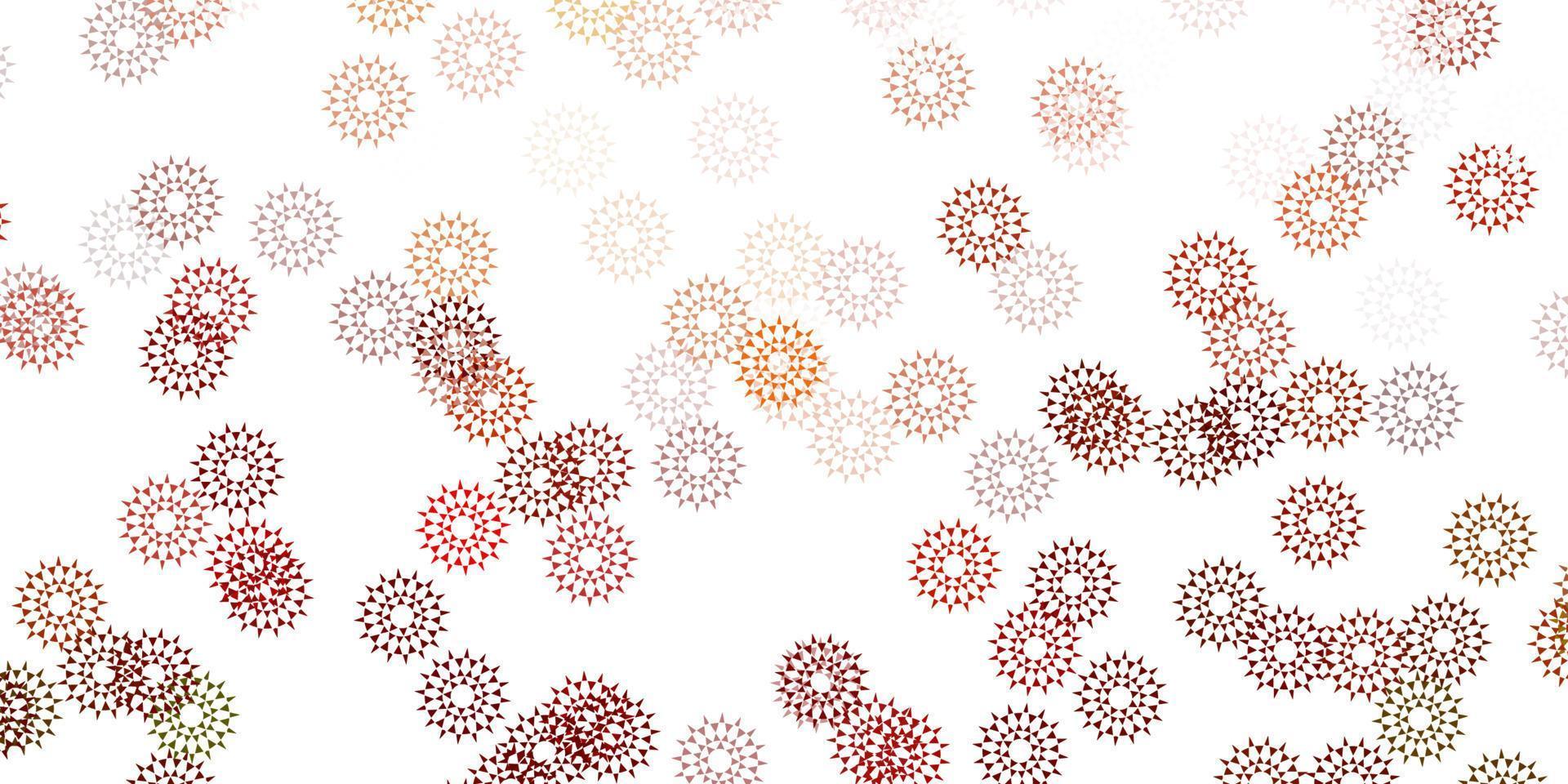 Light pink vector doodle texture with flowers.