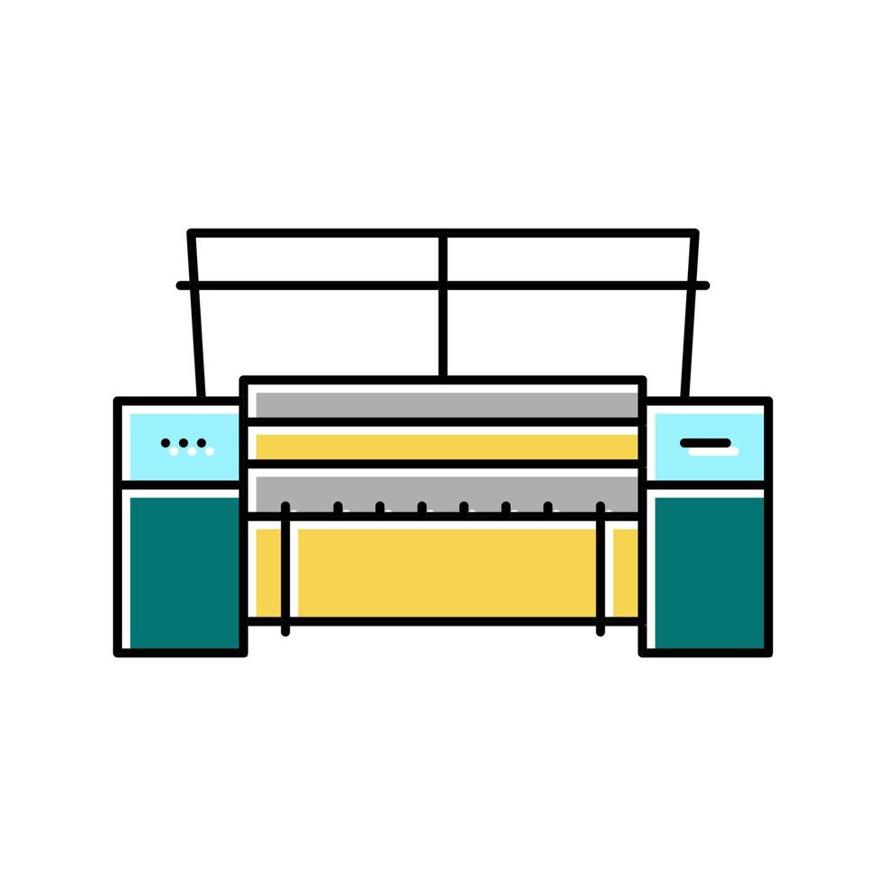 cotton production factory equipment color icon vector illustration
