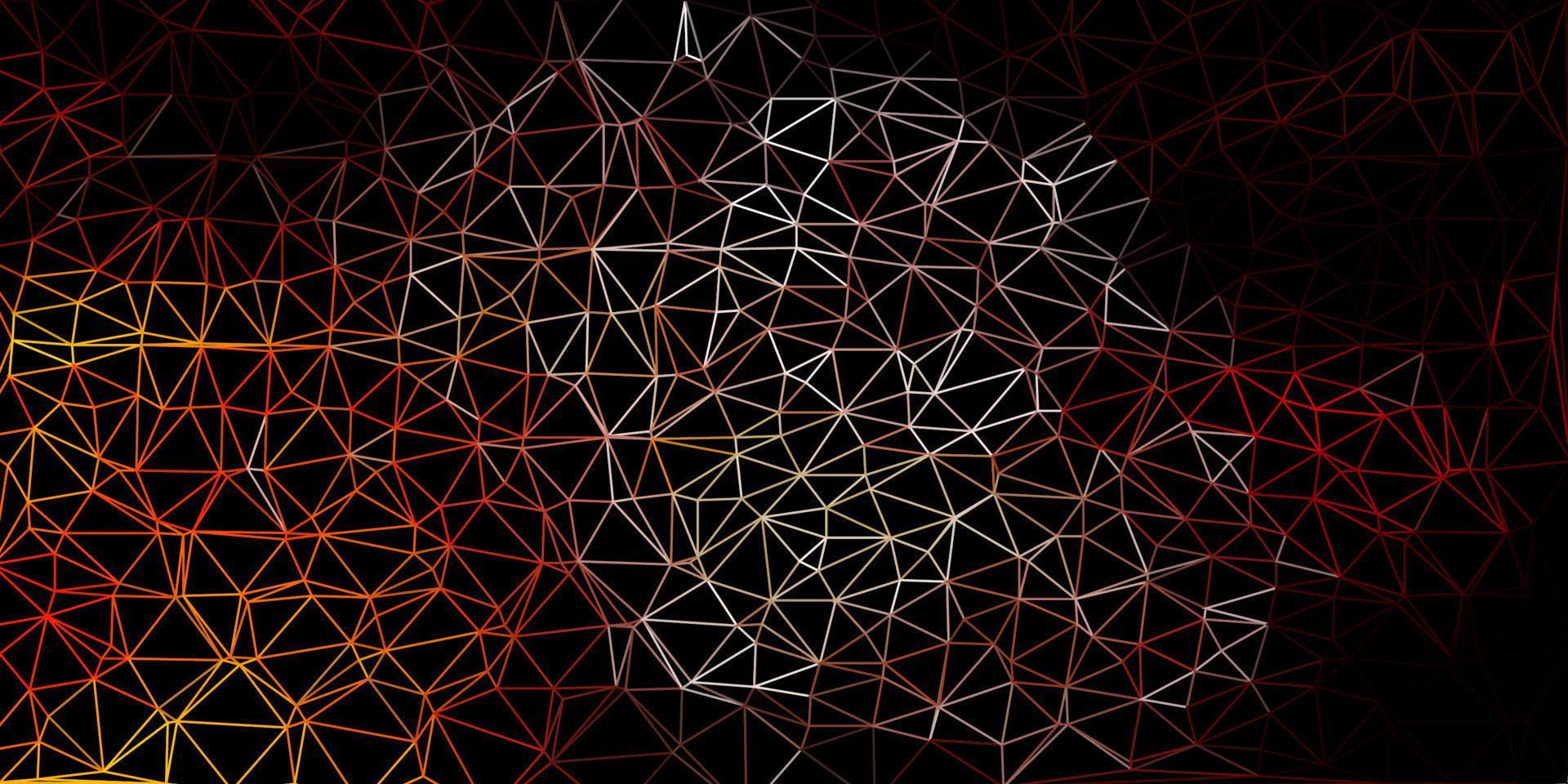 Dark orange vector triangle mosaic template.