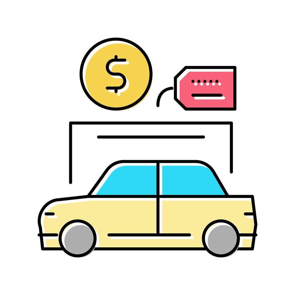 car rental color icon vector illustration sign