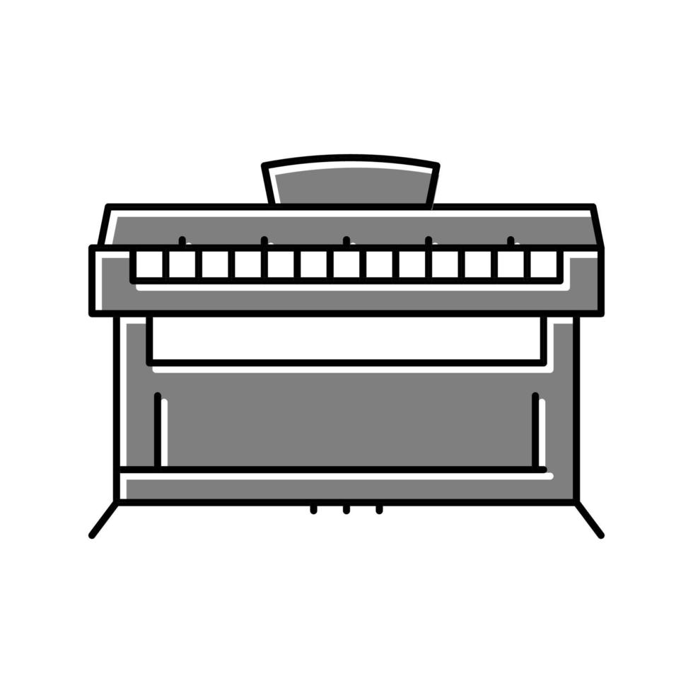 piano músico instrumento color icono vector ilustración