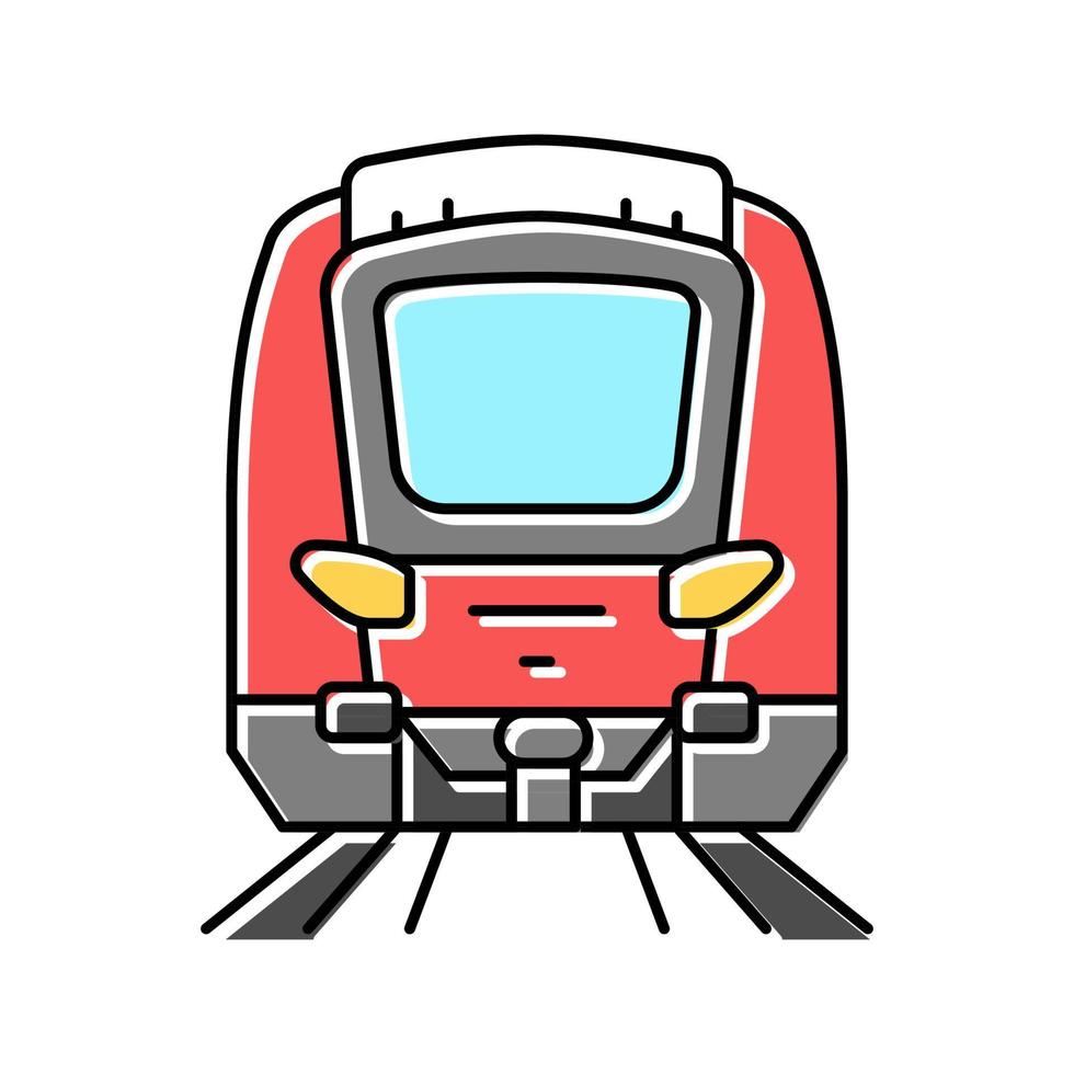 metro transporte vehículo color icono vector ilustración