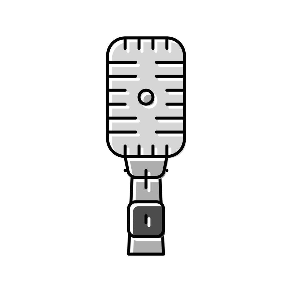 retro mic microphone color icon vector illustration