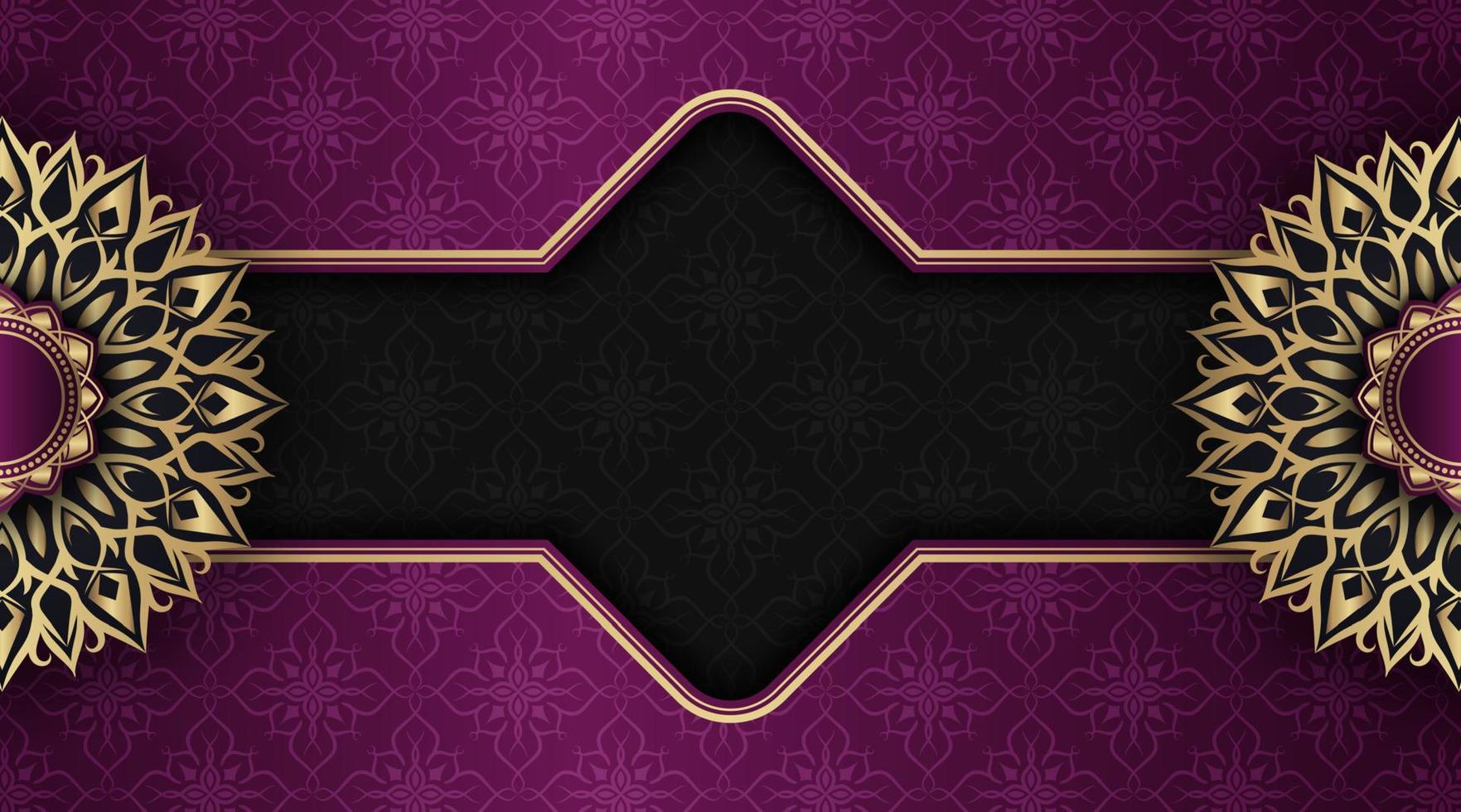 luxury background with golden mandala ornament vector
