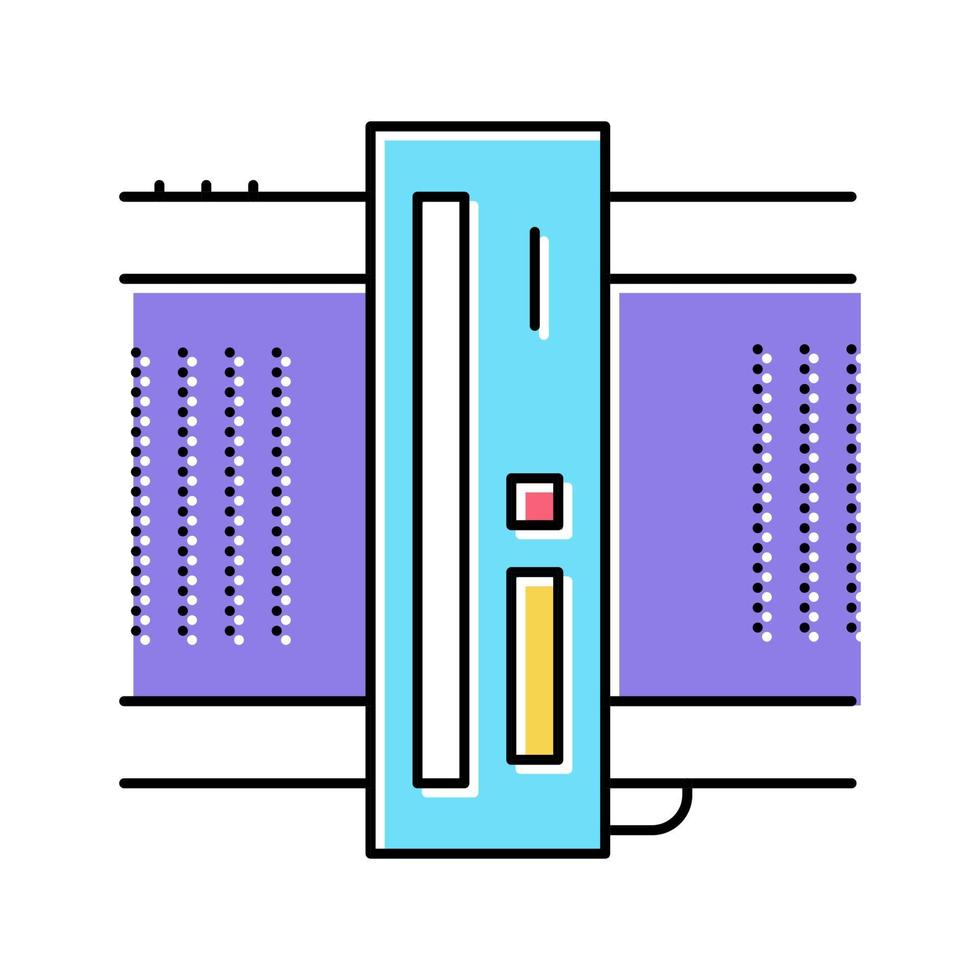 ilustración de vector de icono de color de equipo de fábrica de fabricación médica