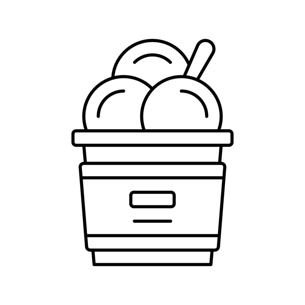 ice cream line icon vector illustration