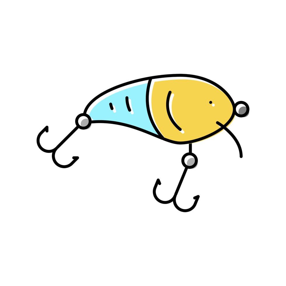 Ilustración de vector de icono de color de accesorio de pesca de crankbait