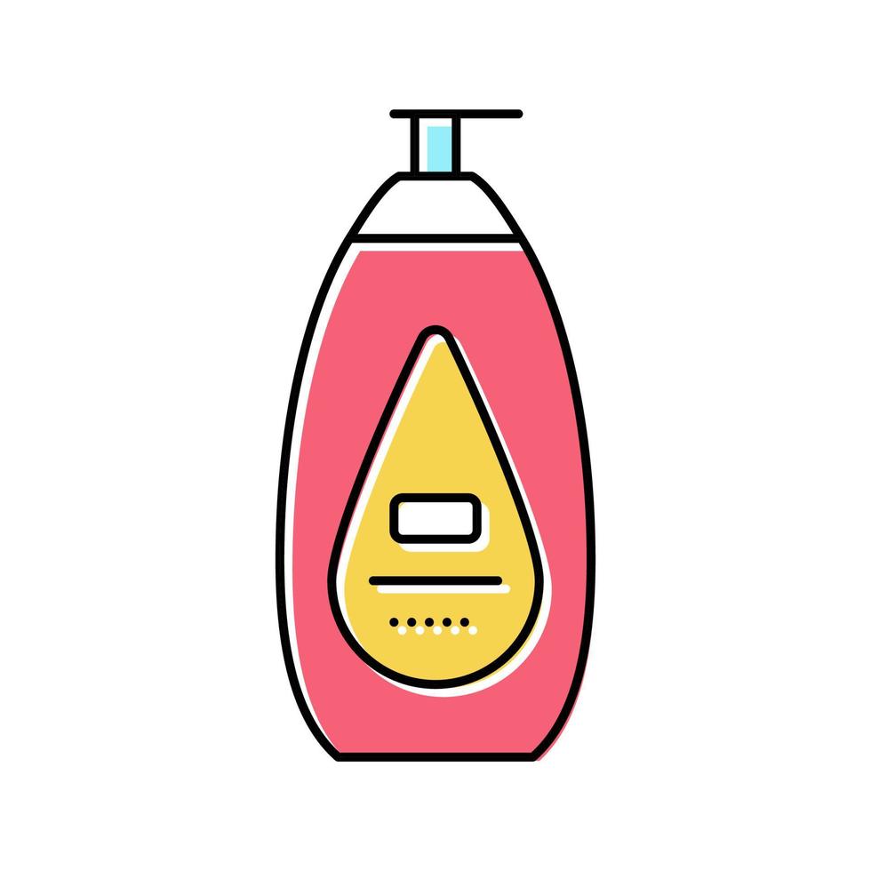 ilustración de vector de icono de color cosmético de loción de bebé