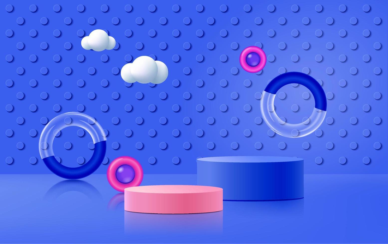 3d display podium for showing products or kid products presentation vector