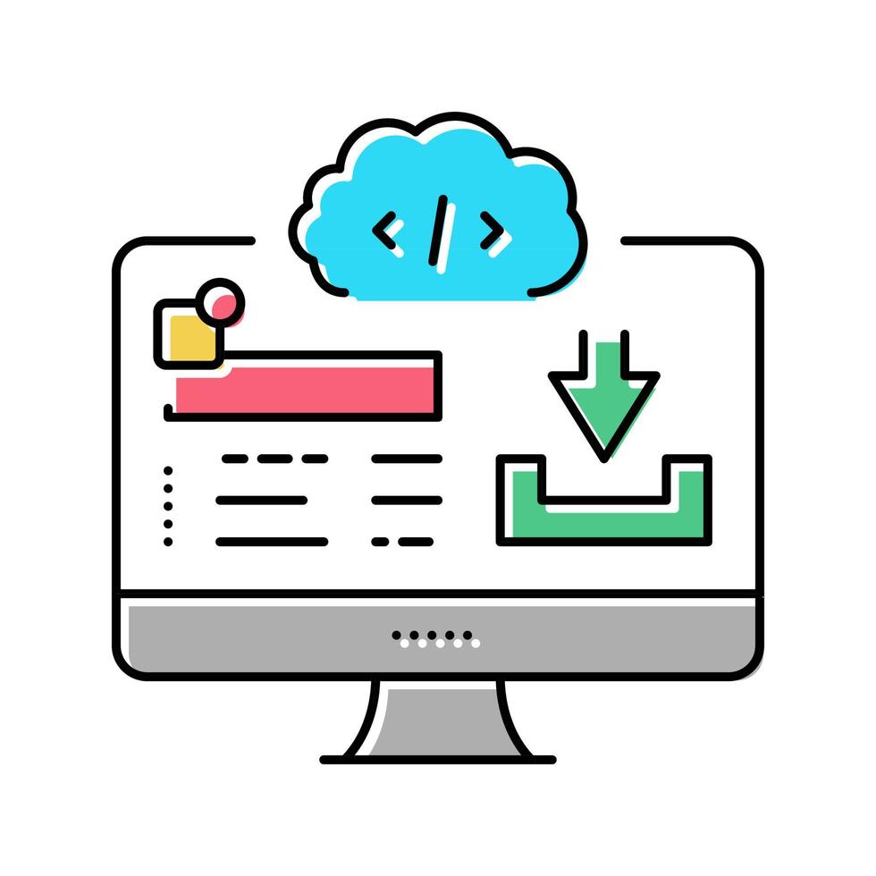 platform software color icon vector illustration