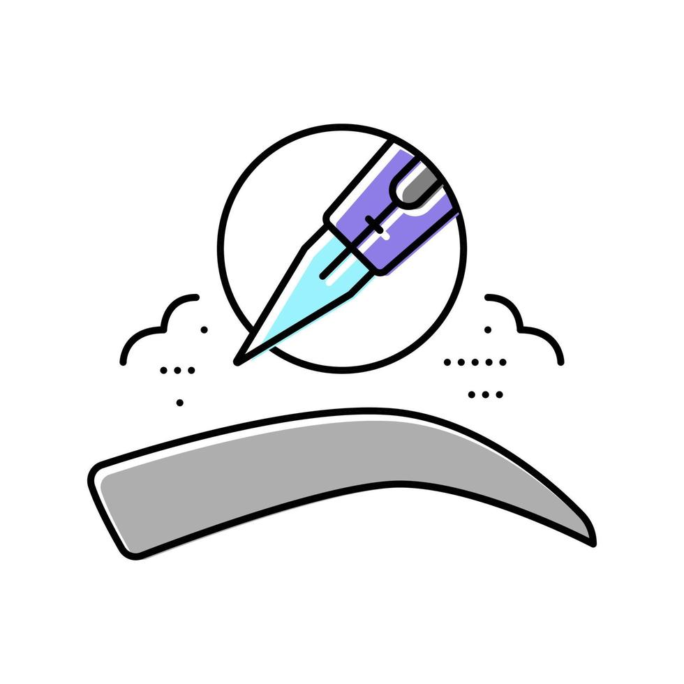powder brows color icon vector illustration