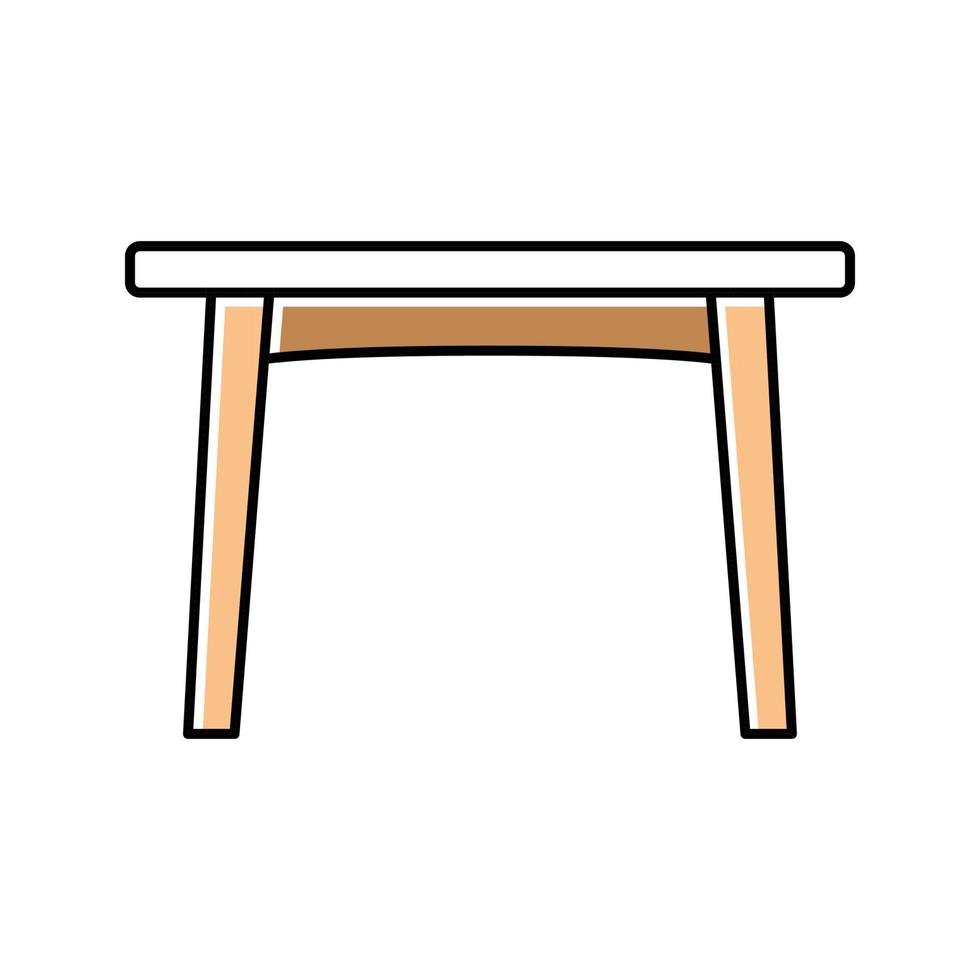 mesa comedor color icono vector ilustración