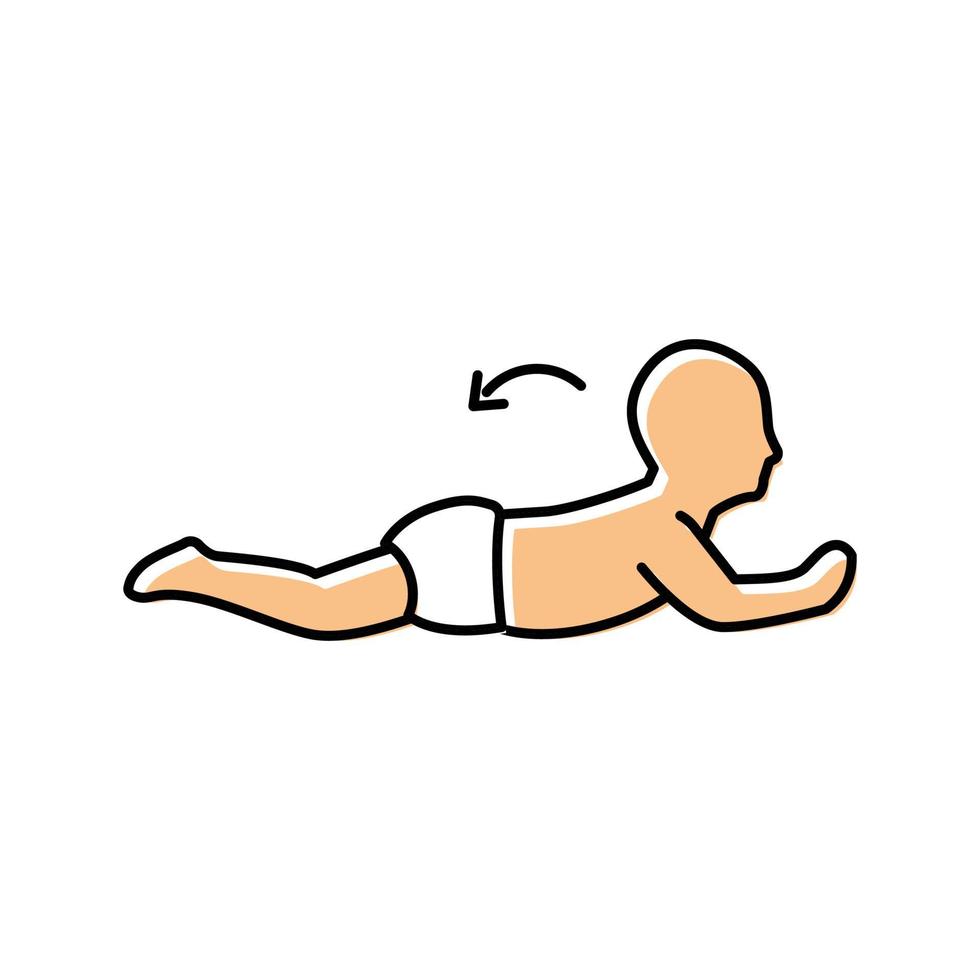 tonic labyrinthine reflex color icon vector illustration
