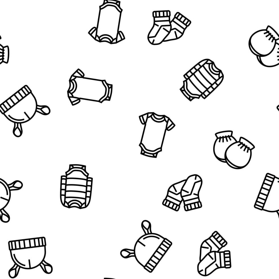 baby child infant fashion cloth vector seamless pattern