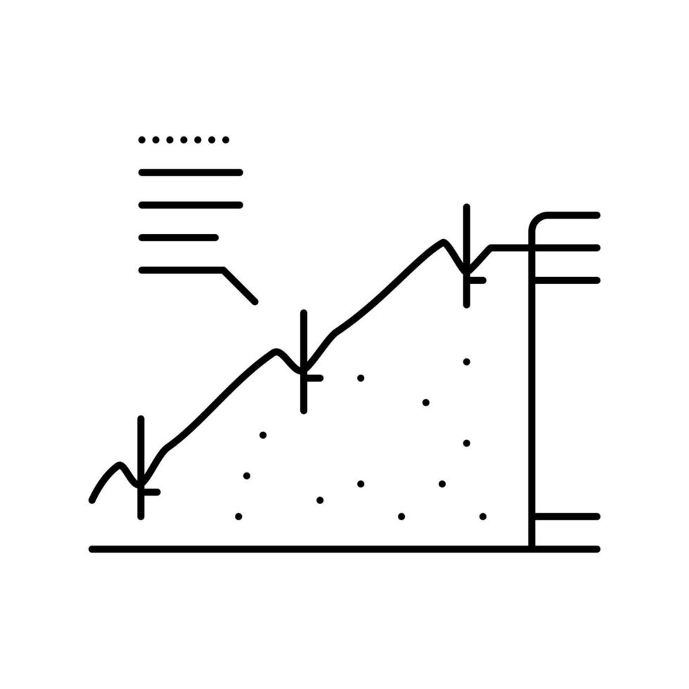 strengthening of road slopes line icon vector illustration