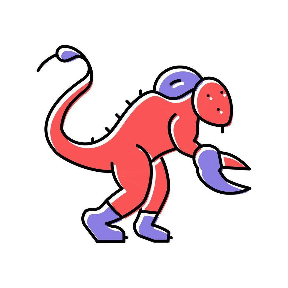 poisonous monster color icon vector illustration