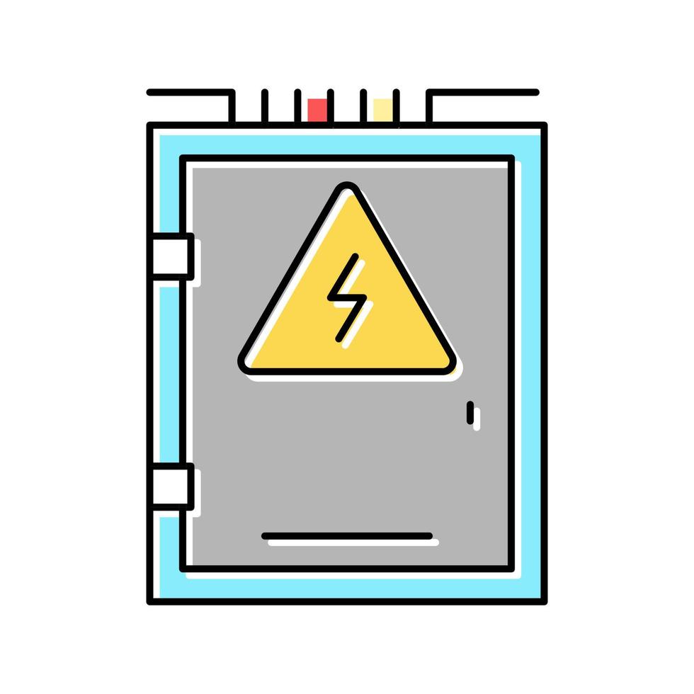 electrical box color icon vector illustration