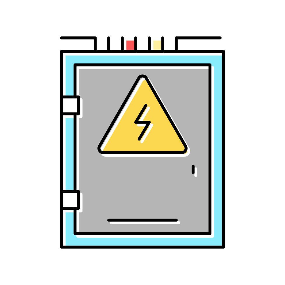 ilustración de vector de icono de color de caja eléctrica