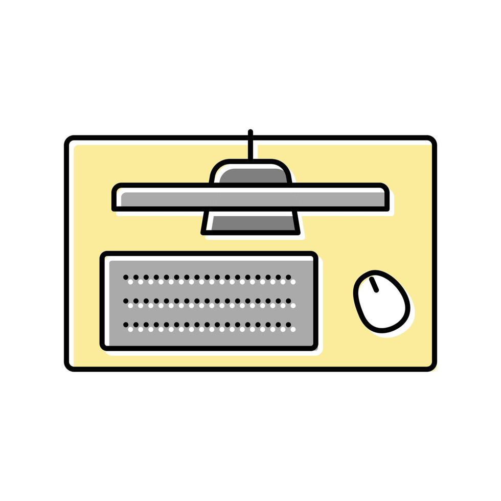 desk mat color icon vector illustration