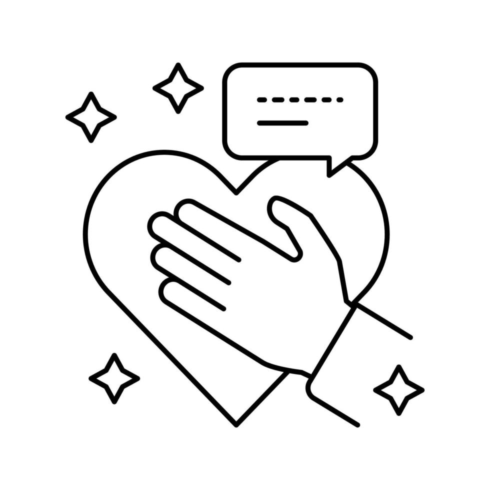 honesty soft skill line icon vector illustration
