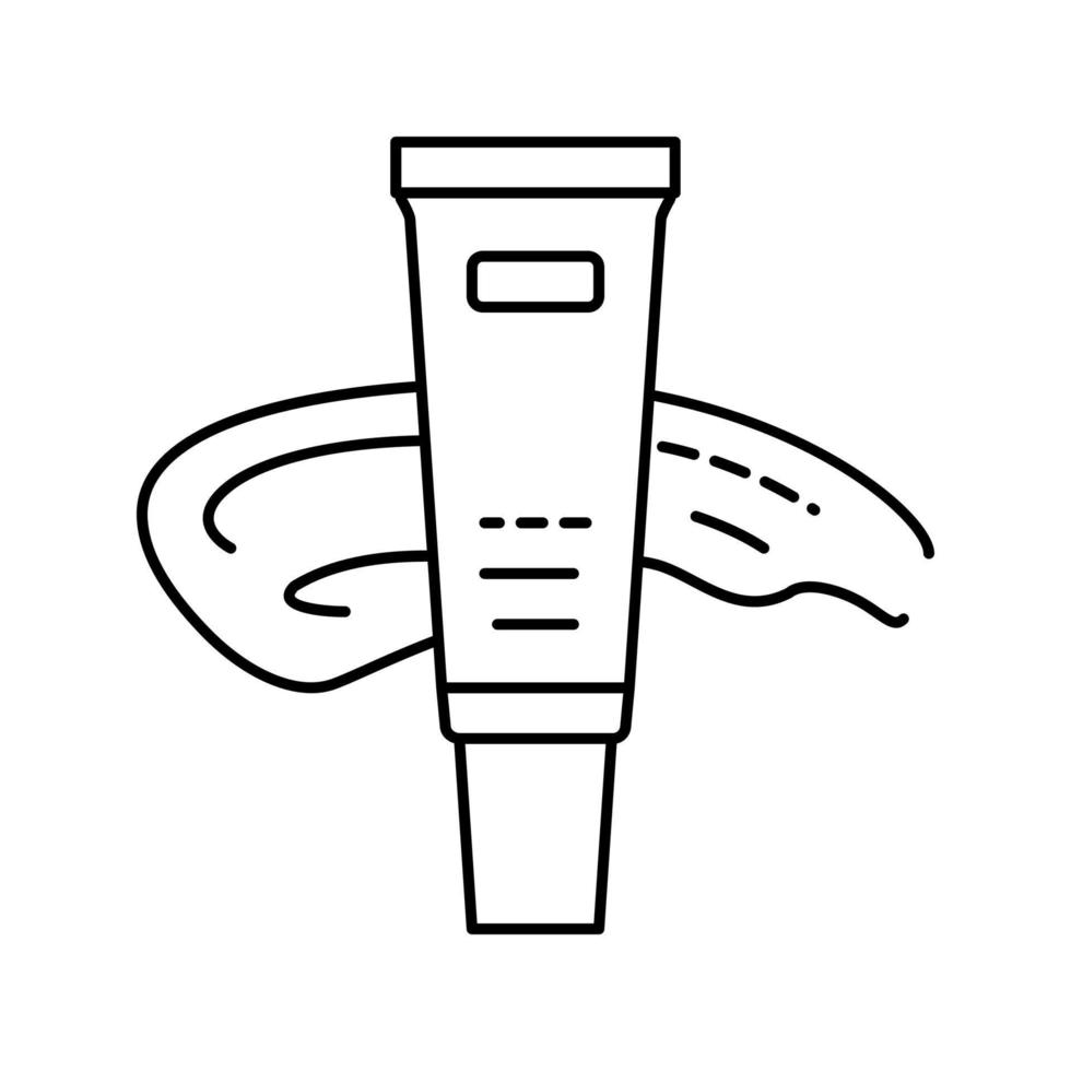ilustración de vector de icono de línea hidratante de piel natural