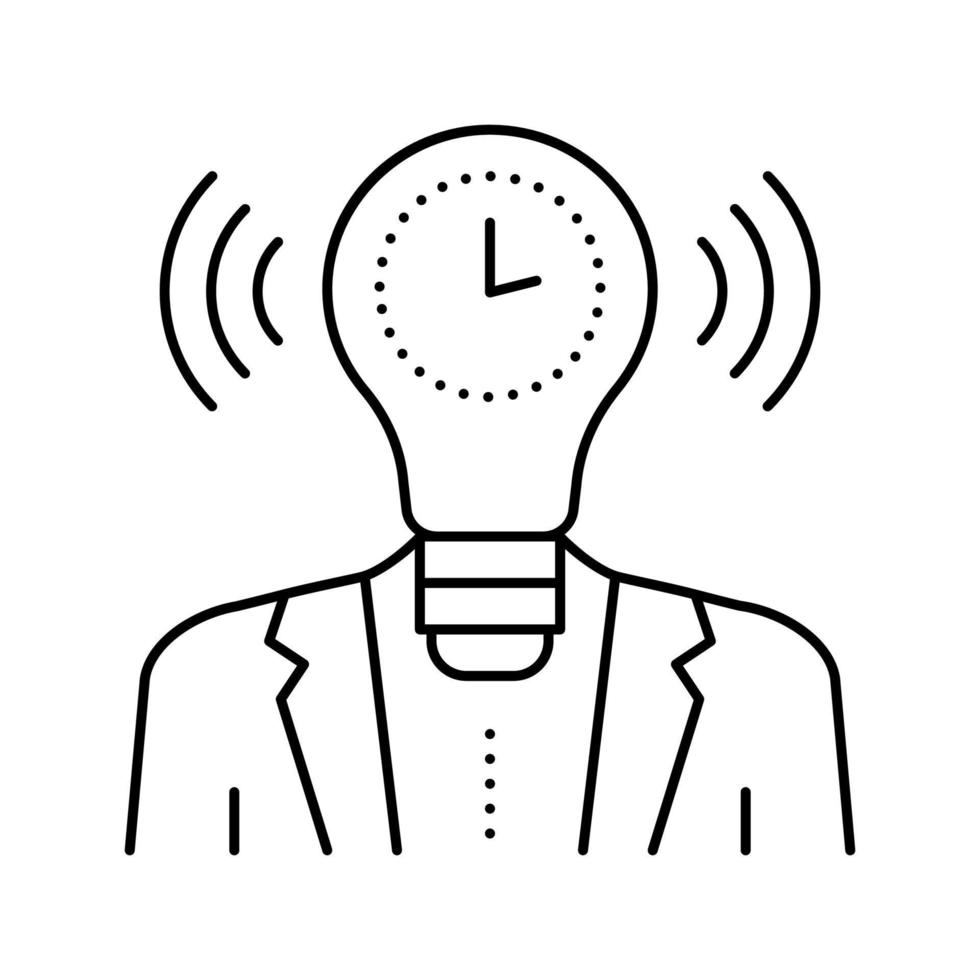 think light bulb line icon vector illustration