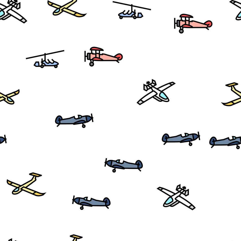 airplane aircraft plane travel vector seamless pattern