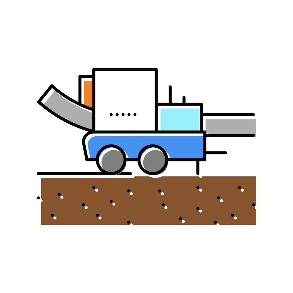 pipe layer machine color icon vector illustration