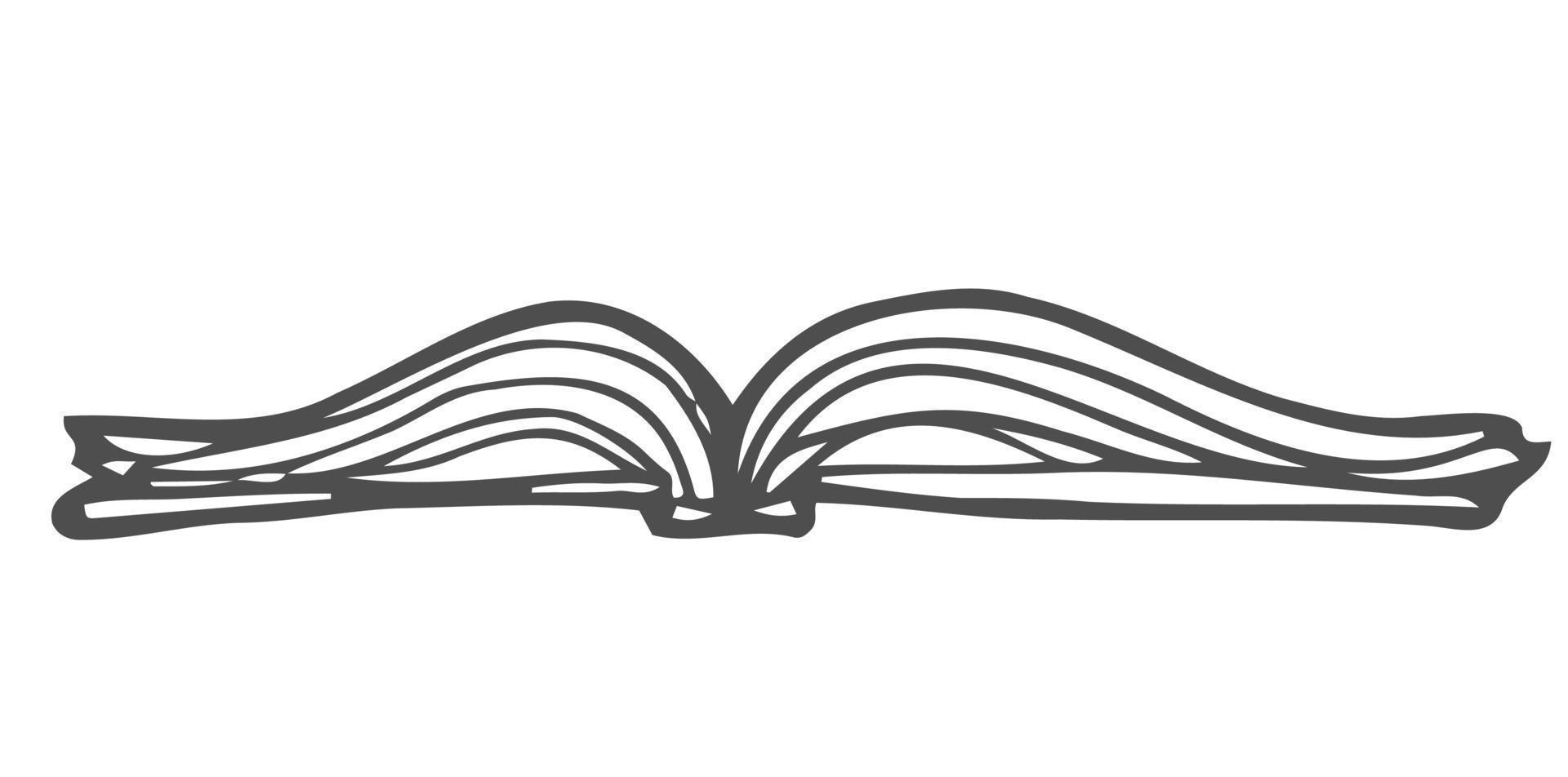 Open book, a sketch of a drawing of a book with flying letters. 2998089  Vector Art at Vecteezy